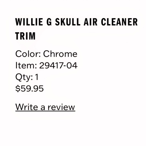 Harley-Davidson Silver Air Cleaner Trim - Picture 2 of 2